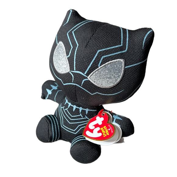 TY Beanie Baby Marvel Black Panther Plush - Picture 2 of 3
